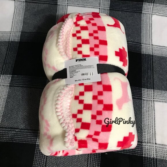 VS PINK BLACK FRIDAY 2025 PLUSH BLANKET NEW WITH TAGS IN FAIR ISLE - Picture 9 of 9